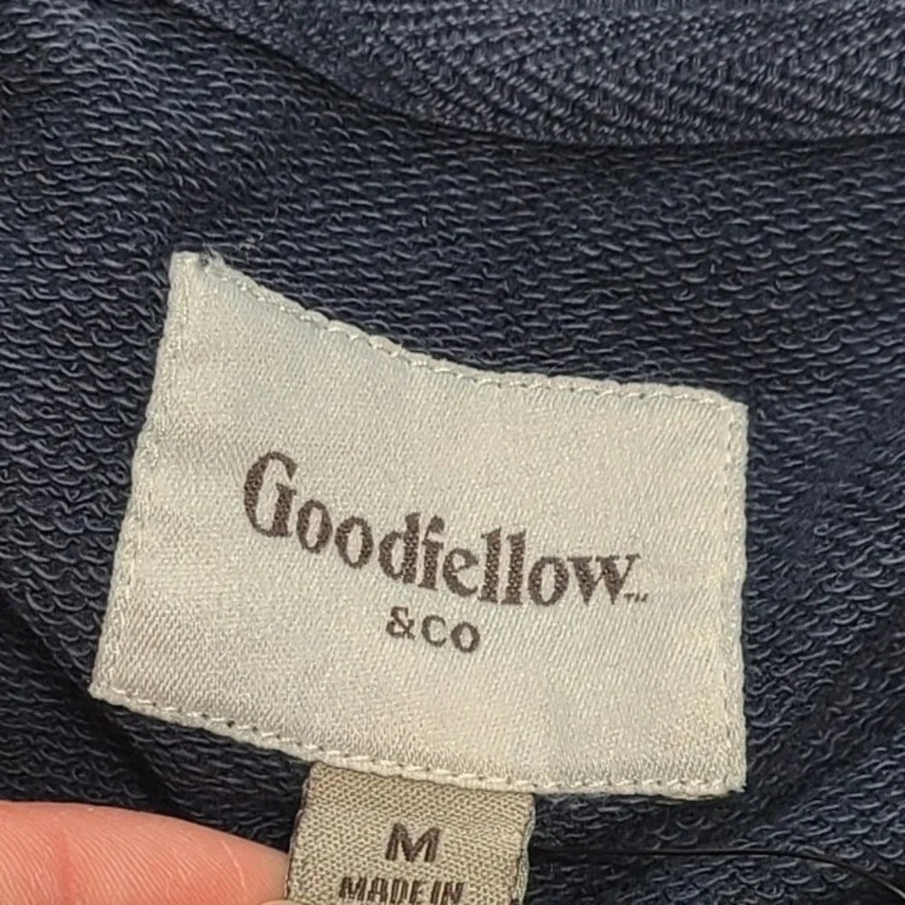 Goodfellow & Co Mens Vintage French Terry Crewneck Sweatshirt Navy Blue Medium